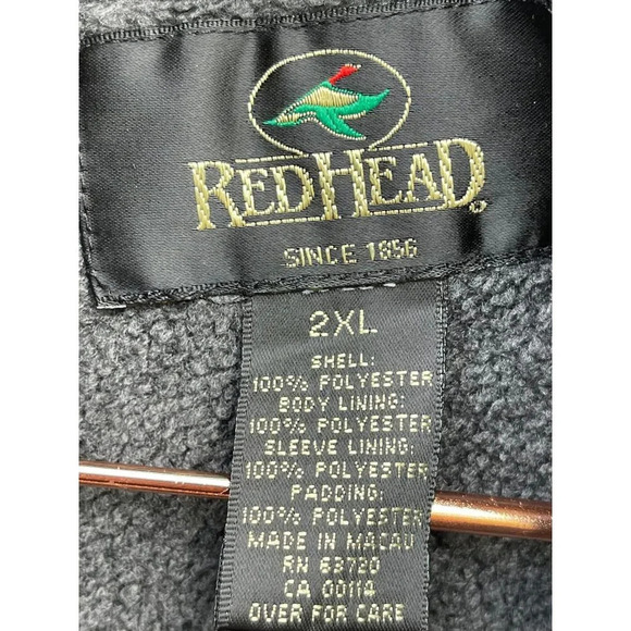 Redhead Mens Long Sleeve Quilted Double Hoodie Jacket Brown Sz XXL - Picture 14 of 14